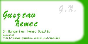 gusztav nemec business card